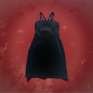 Urban Outfitters Black Velvet Backless Dress